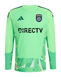 San Diego FC 2026 green goalkeeper shirt front, long sleeves