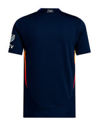 San Diego FC 2026 home shirt back view with colourful side panels
