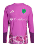 Seattle Sounders FC 2026 pink goalkeeper shirt front, long sleeves