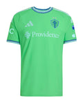 Seattle Sounders FC 2026 home shirt front, Rave Green Evergreen State kit