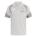 Seattle Sounders FC 2026 travel polo shirt front, light grey with white collar