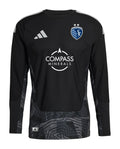 Sporting Kansas City 2026 black goalkeeper shirt front, long sleeves with grey hem