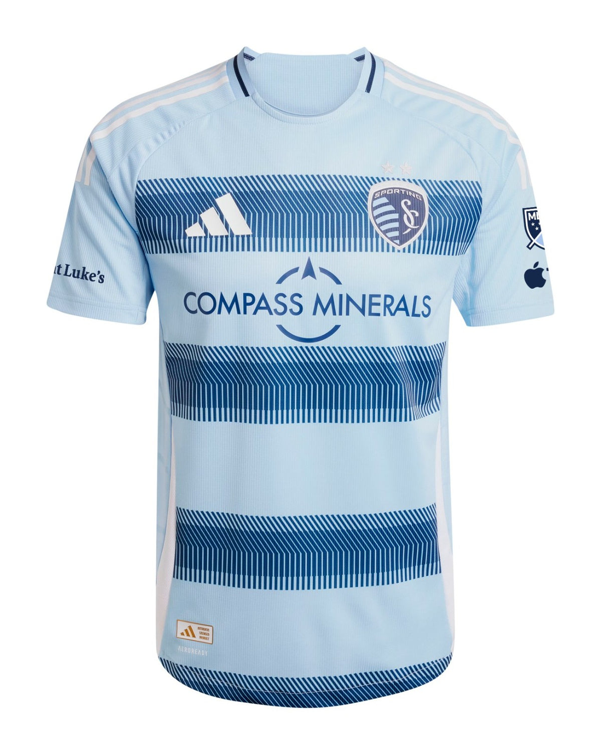 Sporting Kansas City 2026 home shirt front, One KC kit with blue hoops