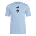 Sporting Kansas City 2026 travel jersey front, light blue with navy crest