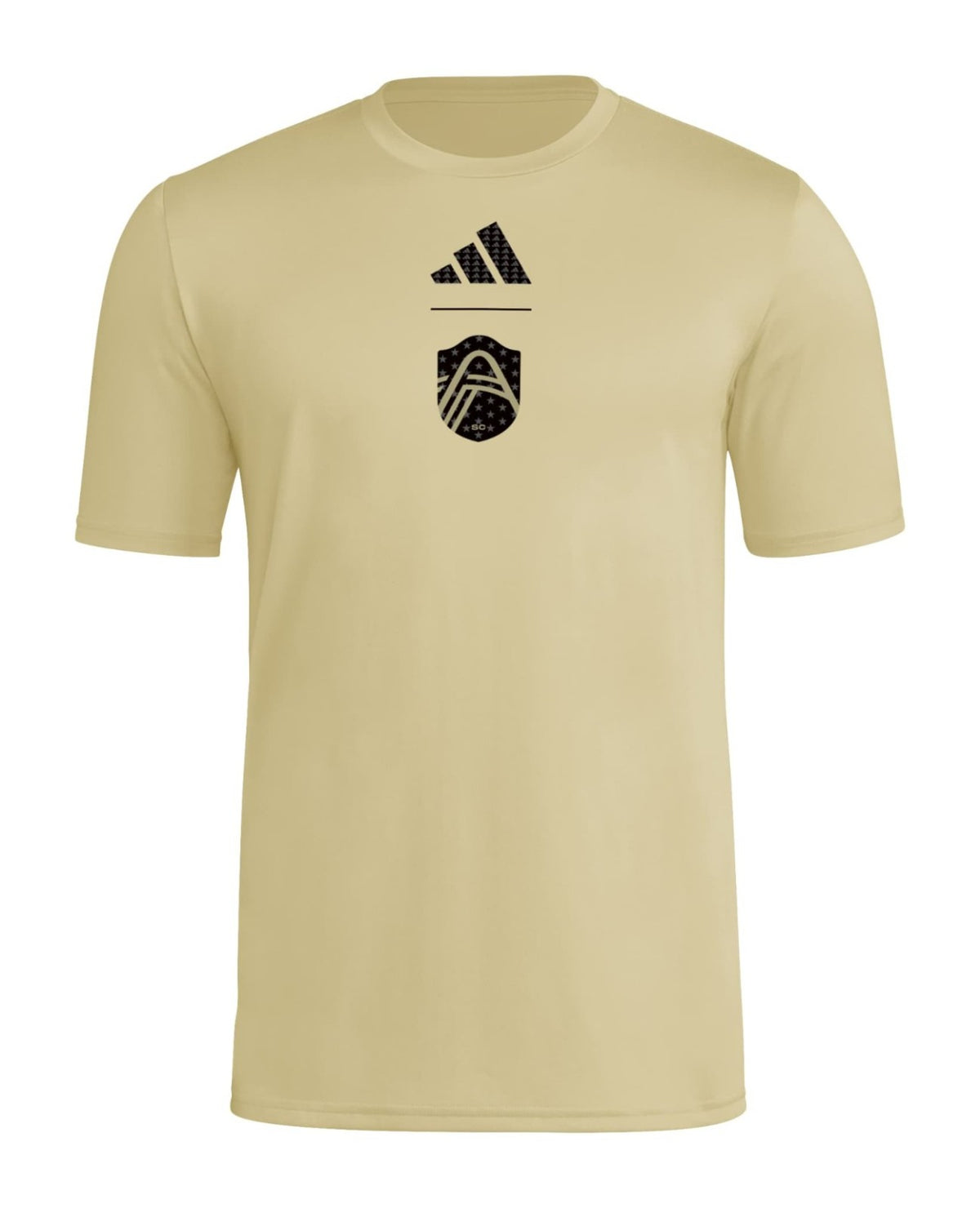 St. Louis City 2026 cream travel shirt front with black crest