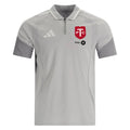 Toronto FC 2026 travel polo shirt front, light grey with zip collar