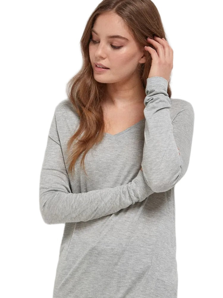 V Neck Long Sleeve T Shirt