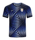 Uruguay 2026 pre-match shirt front with zigzag print