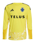 Vancouver Whitecaps 2026 yellow goalkeeper shirt front, long sleeves