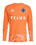 Vancouver Whitecaps 2026 orange goalkeeper shirt front, long sleeves