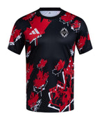 Vancouver Whitecaps 2026 pre-match shirt front, black with red maple leaves