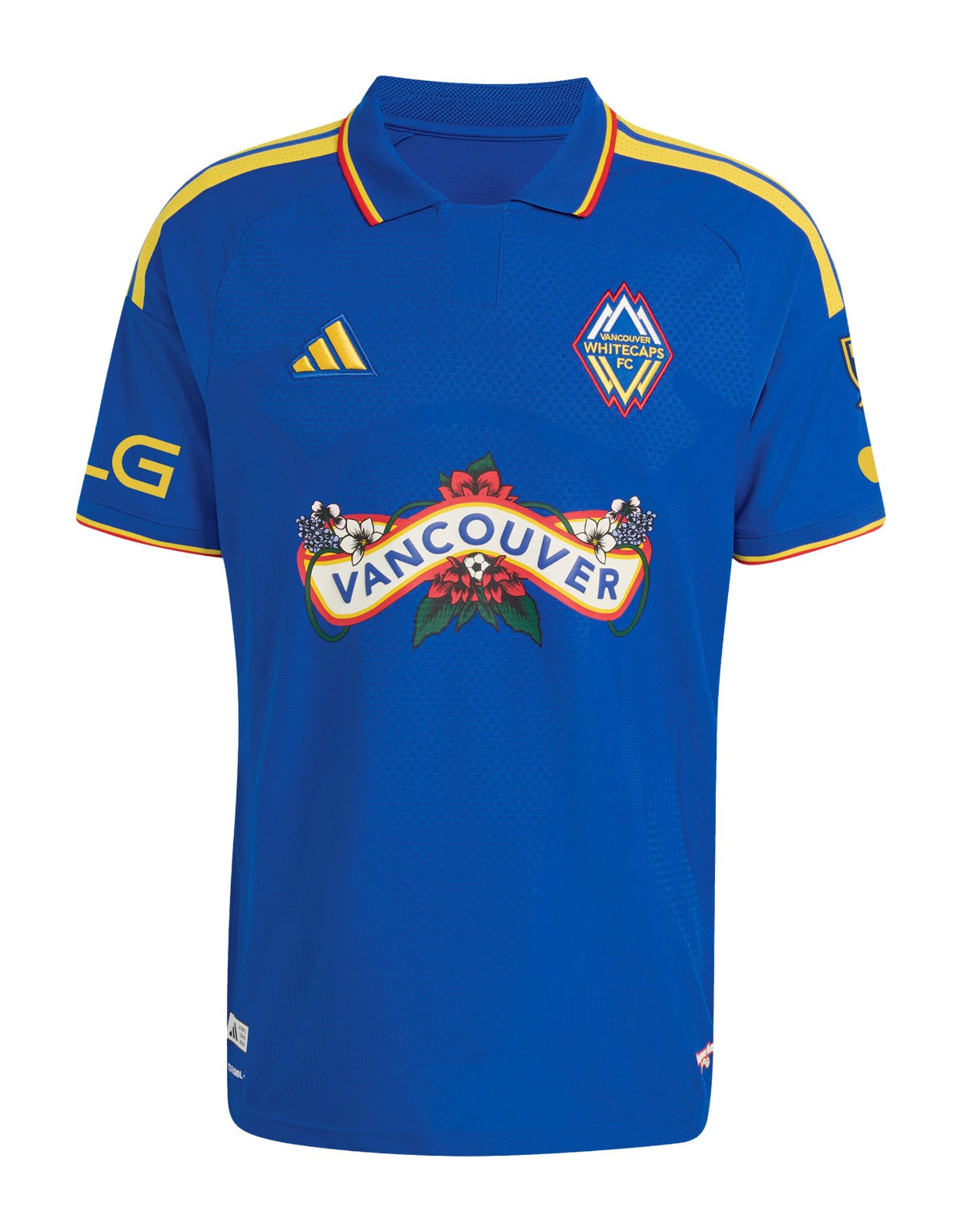 Vancouver Whitecaps 2026 third shirt front with yellow VANCOUVER banner
