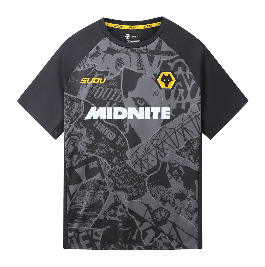 Wolves 2026-27 charcoal pre-match shirt front