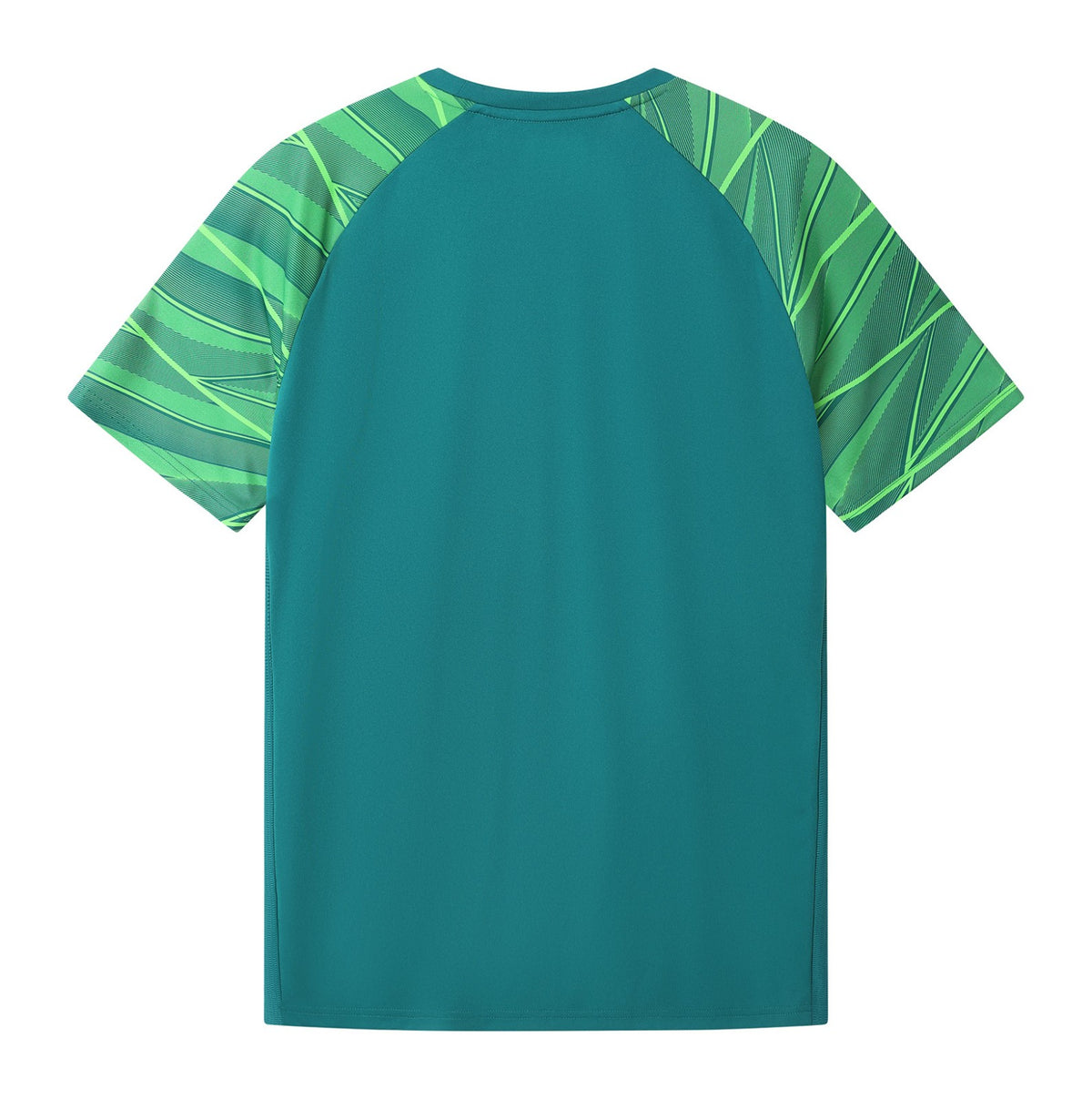 Wolves 2026-27 teal training shirt back with green sleeves
